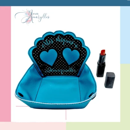 Panier lingettes cœur bleu