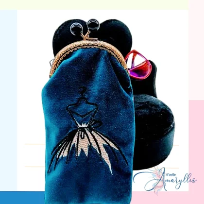 Étui à lunettes vintage à fermoir