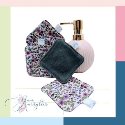 Lot de 7 lingettes molleton violine