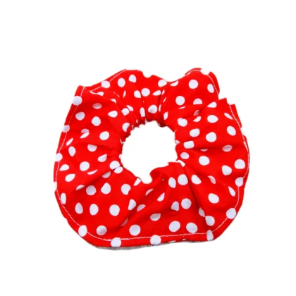 Chouchou rouge pois blancs