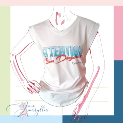 T-shirt Attention, courbes dangereuses