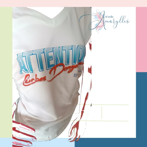 T-shirt Attention, courbes dangereuses – Image 2
