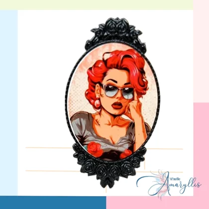 Broche Pin-Up Rosy Sunset