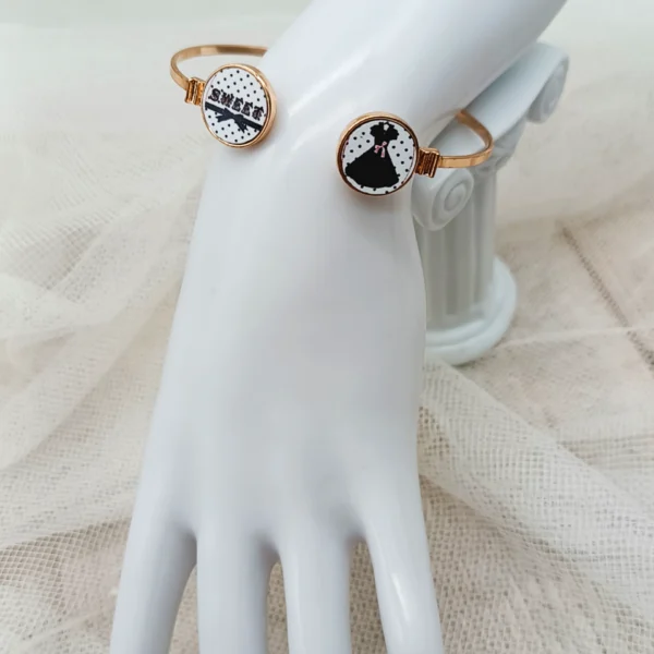 Bracelet rétro Sweet Robe Noire – Image 2