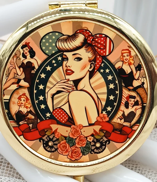 Miroir de poche Retro Pin-Up Réflexions – Image 2
