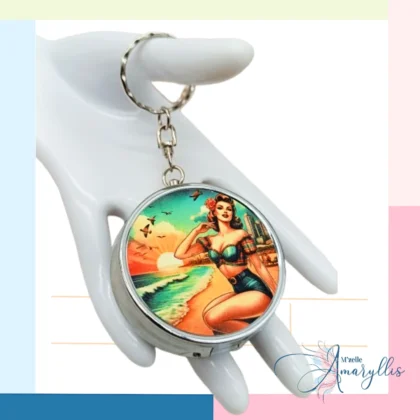 Cendrier de poche rétro pin-up – Sunset à Miami