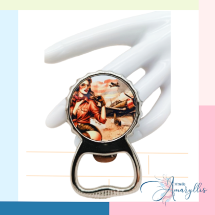 Décapsuleur Pin-up Aviatrice