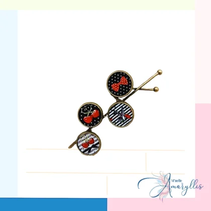 Barrette rétro Cherry Chic