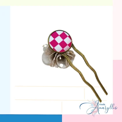 Épingle rétro Pink Vichy Twist