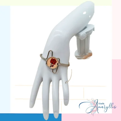 Bracelet Rose Écarlate Vintage