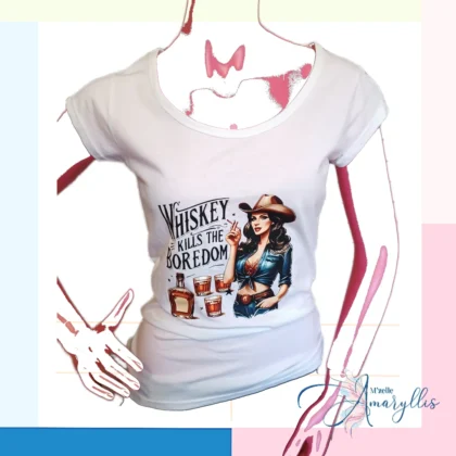 T-shirt Style rétro cowgirl