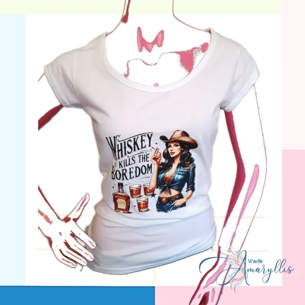 T-shirt Style rétro cowgirl