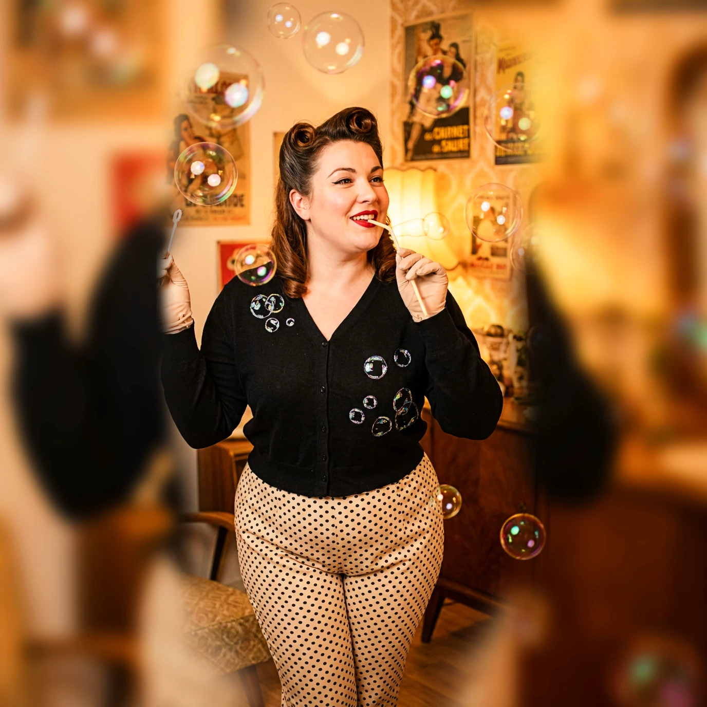 Cardigan Bulles Rétro – Image 2