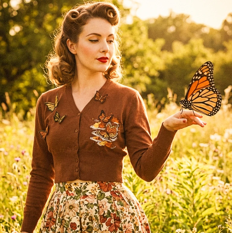 Cardigan Papillons d’Automne – Image 2