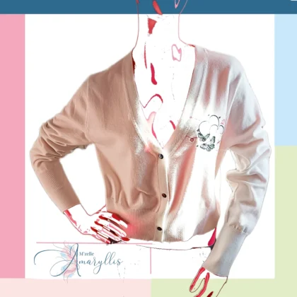 Cardigan Douce Élégance Rétro