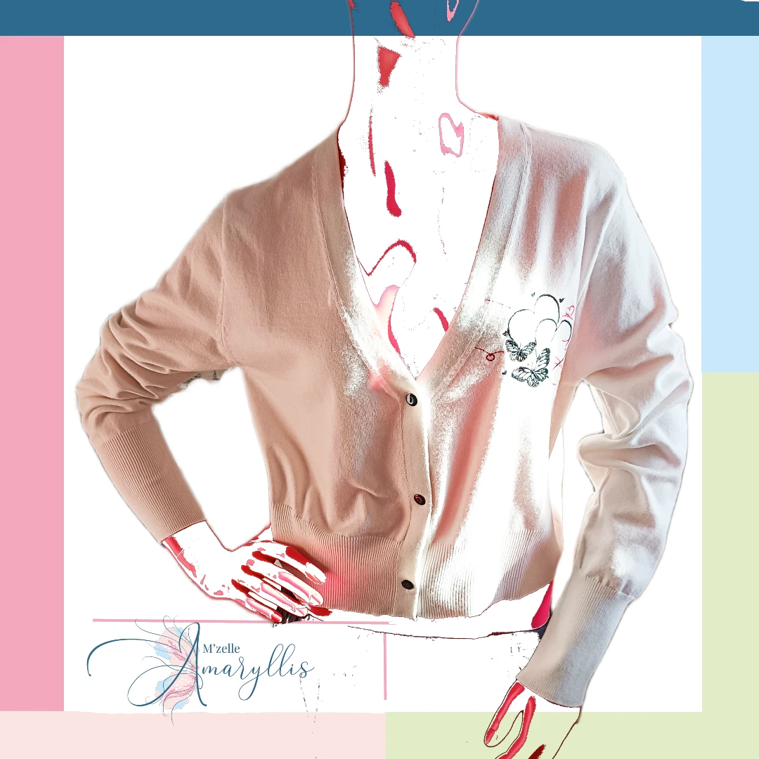 Cardigan Douce Élégance Rétro