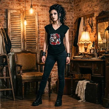T-shirt Pin-Up Gothique
