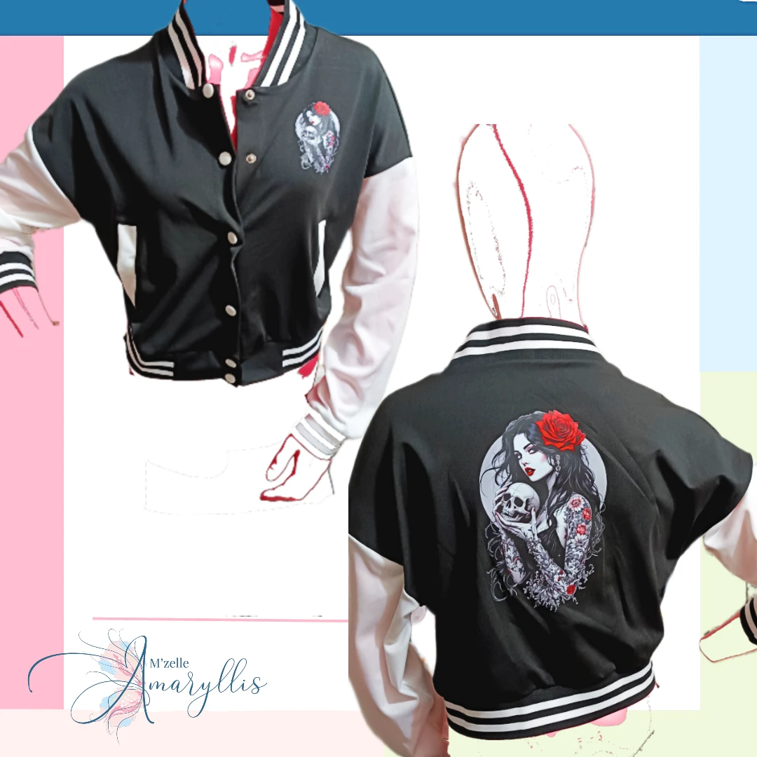Veste Teddy Pin-Up Gothique