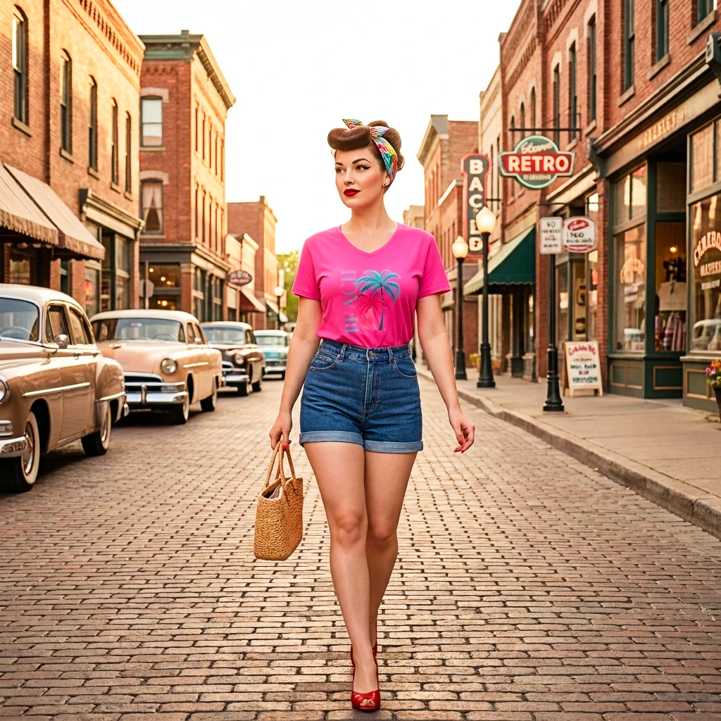 T-shirt Pink Beach Paradise