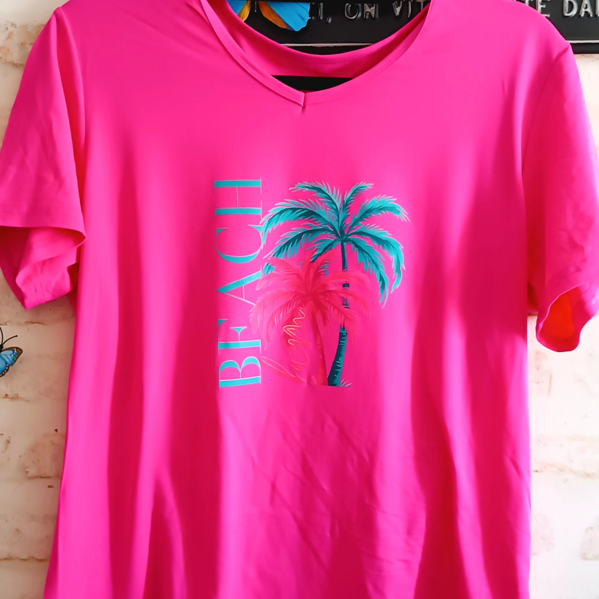 T-shirt Pink Beach Paradise – Image 3