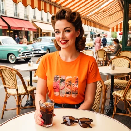 T-shirt Sunset Flamingo
