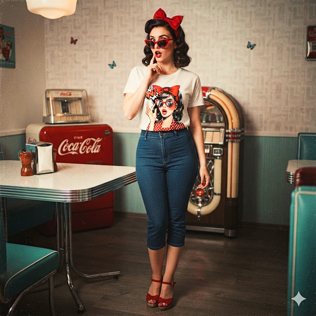 T-Shirt Miss Cherry – Blanc
