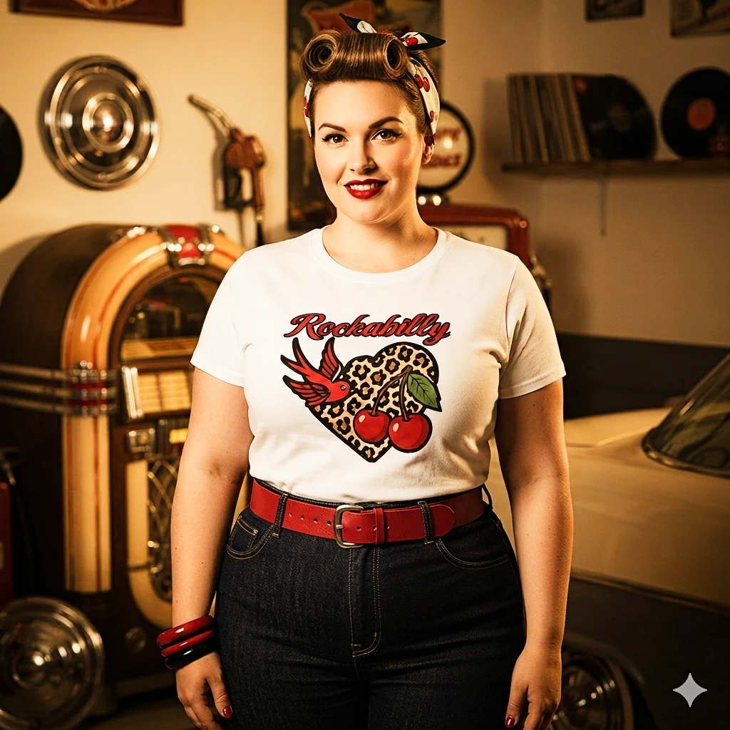 T-shirt Cherry Rockabilly