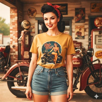 T-shirt Ride Free – Pin-Up-Moto Vintage